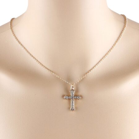 Rhinestone Cross Pendant Necklace