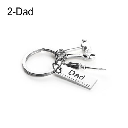 Original Workers Mate keychains - Silvertone mini hammer, screwdriver and wrench