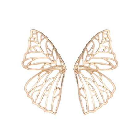 Butterfly Wing Earrings - A Pair of Wings To Help You Fly - Gold tone