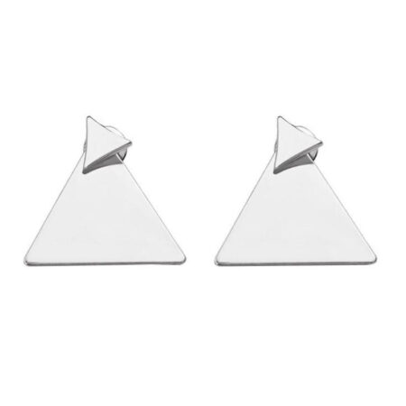 Stunning Silver- Triangle Push Through Studs