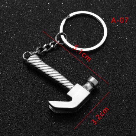 Original Workers Mate keychains - Silvertone Claw Hammer Keychain