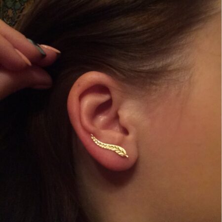 Exquisite Gold Plated Leaf Earrings