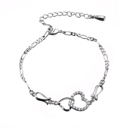 Silvertone Tibetan Boho Heart Anklet / Bracelet