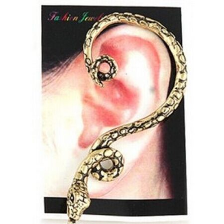Snake earrings ear hook - Gold
