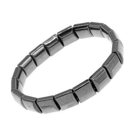Magnetic Hematite Bracelets, Square, polished, 11x11x6mm, Length:Approx 23 cm, Sold By Strand