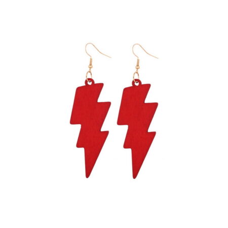 Dangle Lightning Bolt Hook Earrings - Statement Size Approx 93mm Drop Ravishing