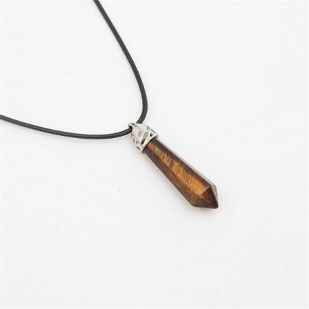 Natural Quartz Pendant Stone Hexagonal Pillar Pendant Necklace - Blown