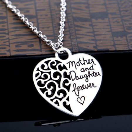 Stunning Mother & Daughter Forever Silver Pendant Necklace