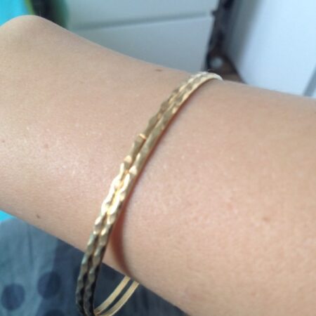 Beautiful Gold Tone Twist Bangle x 2 - Sold as a Pair - 2 for 1 Deal On Now!