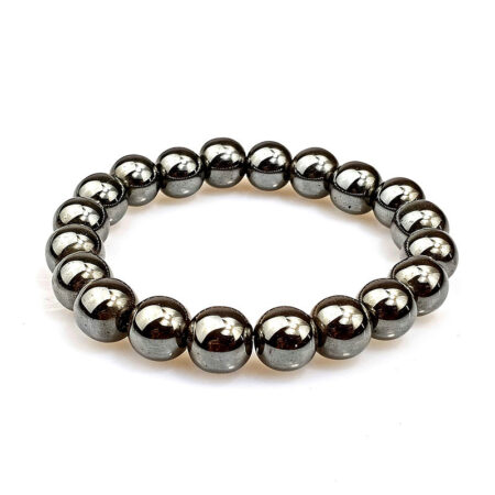 10mm Hematite Bracelets, Round, Unisex & different size for choice, black, Length:Approx 7.5 Inch, Sold By Strand
