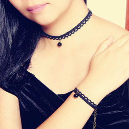 Lace Look Short Choker Necklace