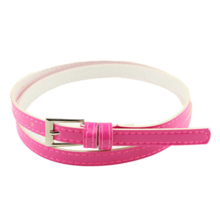 Delicate synthetic leather women's fashion belt - Length 98cm - Multiple Colours Available