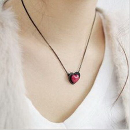 Love heart retro necklace