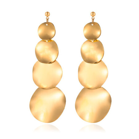 Dangle Multi Disc Earring - Statement Size Approx. 3 5/16 inch (3.3 / 85mm) drop