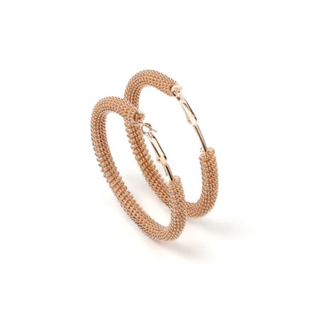 Retro Revival Iron Vintage Mesh Hoop Earrings -75mm Drop