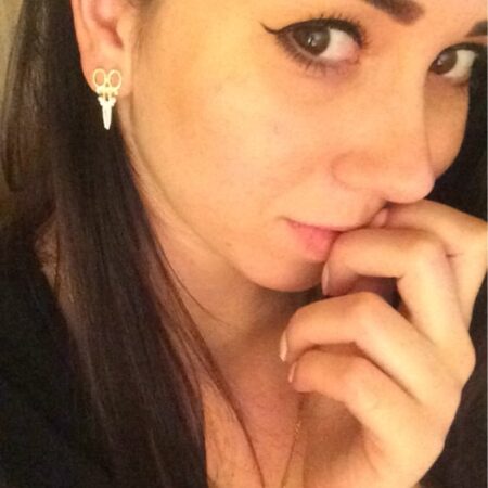 Sewer / Hairdresser / Scissor Stud Earrings - Silver