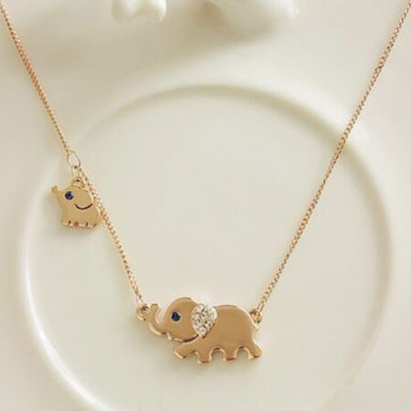 Elephant Family Charm Necklace