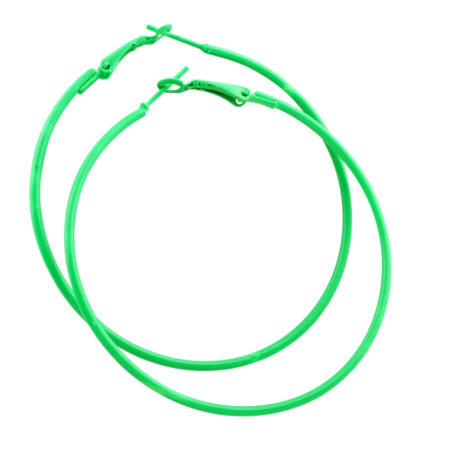 Stainless Steel 60mm Colored Hoop Earrings -Bowling Green