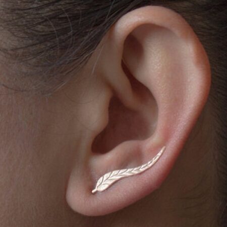 Exquisite Silver Fern / Leaf Hook Earrings