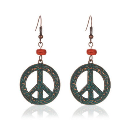 Dangling Boho Peace Earrings Beautiful Peace Sign Earrings To Go With Any Outfit