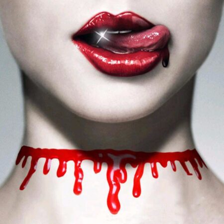 Blood Red Choker Necklace - Dress up
