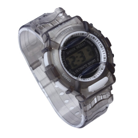 Grey Silicon Shock Resistant Digital Wrist Watch