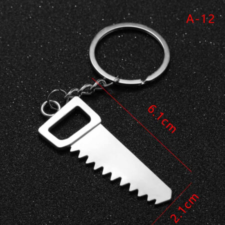 Original Workers Mate keychains - Silvertone Handsaw Keychain