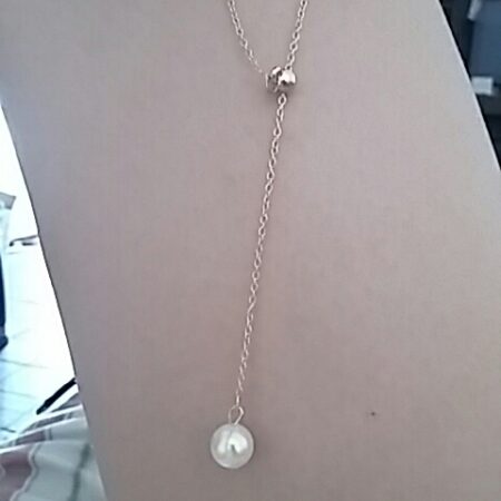 Silver Statement Imitation Pearl Drop Necklace