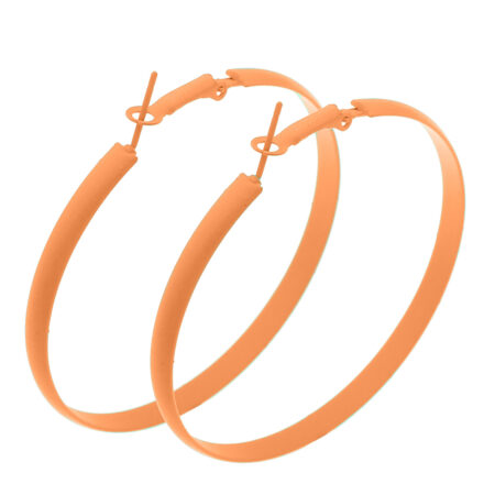 Classic Iron Big Fat Hoop Earrings - Approx 60mm Diameter - 4mm thick Outrageous