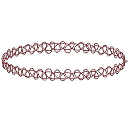 Classic Gothic / Punk Rocker Dainty Choker Tattoo Necklace - Brutal Brown