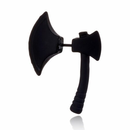 Black Axe Hatchet Mens / Womens Stud Earring - Sold as a pair