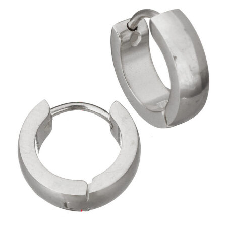 Stainless Steel Huggie Hoop Earrings - Approx 10mm hoop - Silver