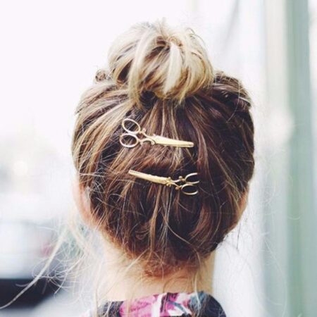 Pair of Gold Scissor Hair Clip / Hairpins
