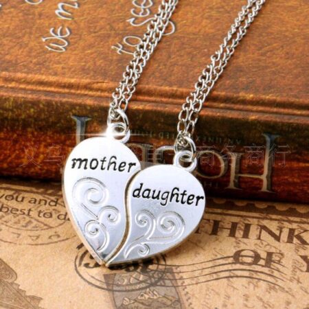 Mother & Daughter Pendant Love Necklaces (2 pieces)