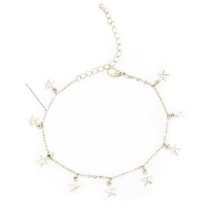 Silvertone Tibetan Boho Star Anklet / Bracelet