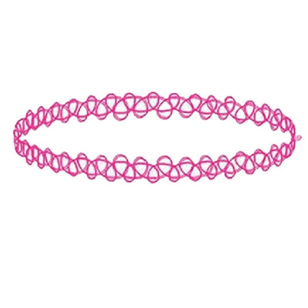 Classic Gothic / Punk Rocker Dainty Choker Tattoo Necklace - Purple Power