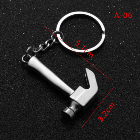 Original Workers Mate keychains - Silvertone Hammer Keychain