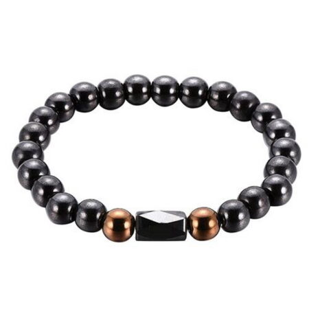 Magnetic Hematite Round Beads Stretch Bracelet For Men and Women