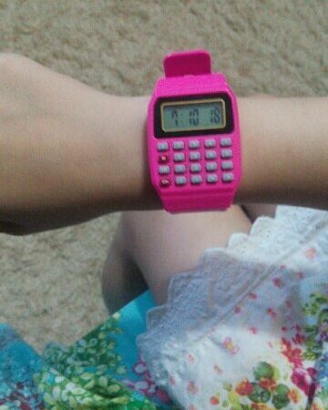 PINK Silicon Calculator Digital Wrist Watch