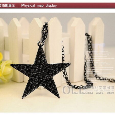 Beautiful Black Star Pendant Necklace