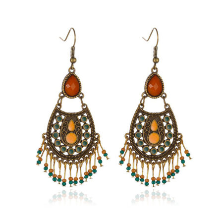 Pretty Boho Hook Beaded Earrings - Retro Tribal Style For A Unique Fashion Style