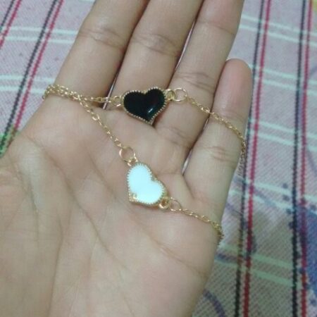 White heart love bracelet
