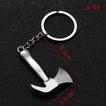 Original Workers Mate keychains - Silvertone Axe with Claw Keychain