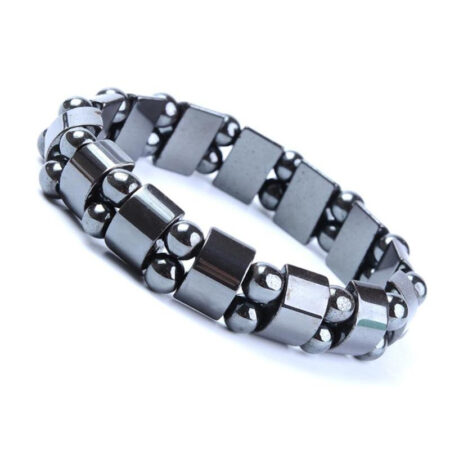 Magnetic Hematite Round Beads Stretch Bracelet For Men and Women