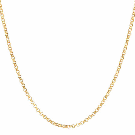 Titanium Steel Cable Link Fashion Necklace For Women and Men Gold 50cm