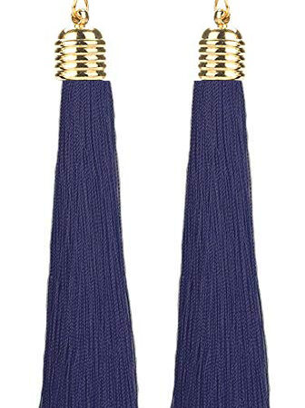 Vintage Fashion Bohemian Tassel Drop Stud Earrings with an Approx 90mm Drop