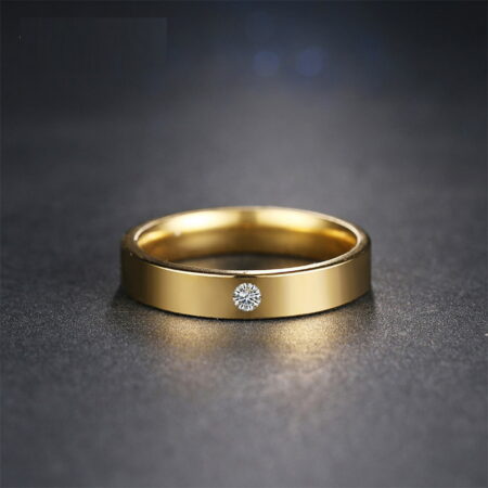 Stunning Stainless Steel Designer Ring with perfect CZ Solitaire- s7