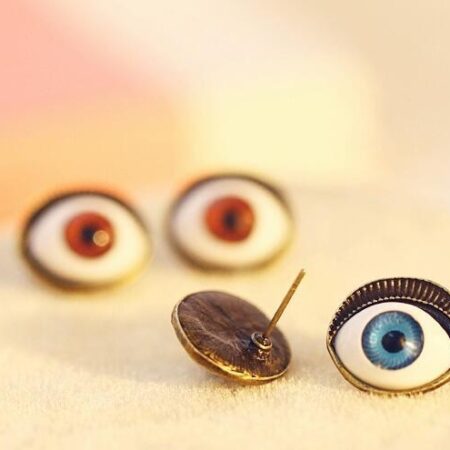 Freaky Blue Eye Stud Earrings