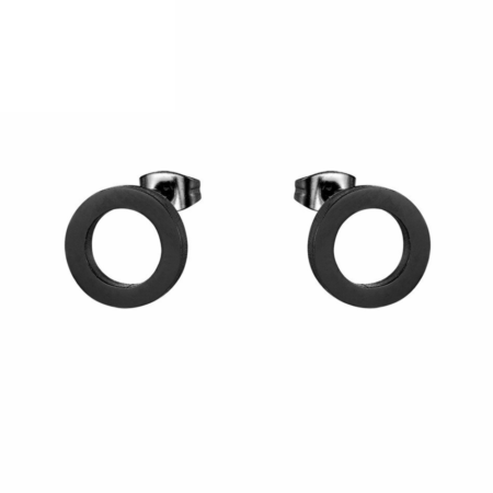 Mini Stainless Steel Punk / Goth / Emo Stud Earrings - Black tone