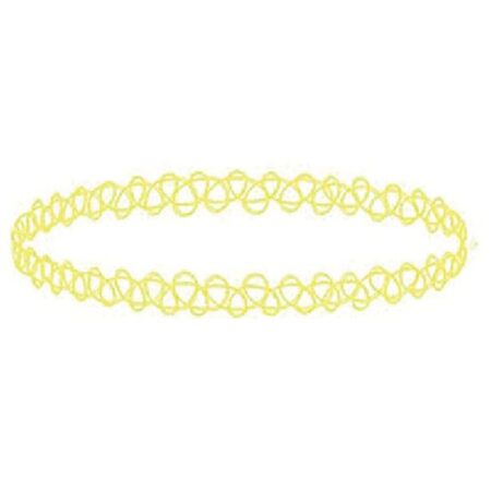 Classic Gothic / Punk Rocker Dainty Choker Tattoo Necklace - Mellow Yellow